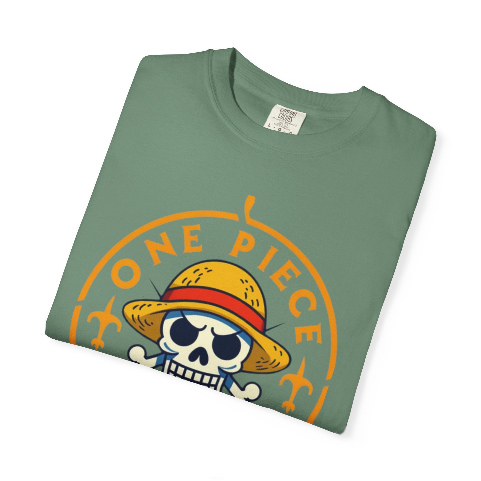 One Piece Treasures T-Shirt — Pirate Skull Straw Hat Graphic Tee