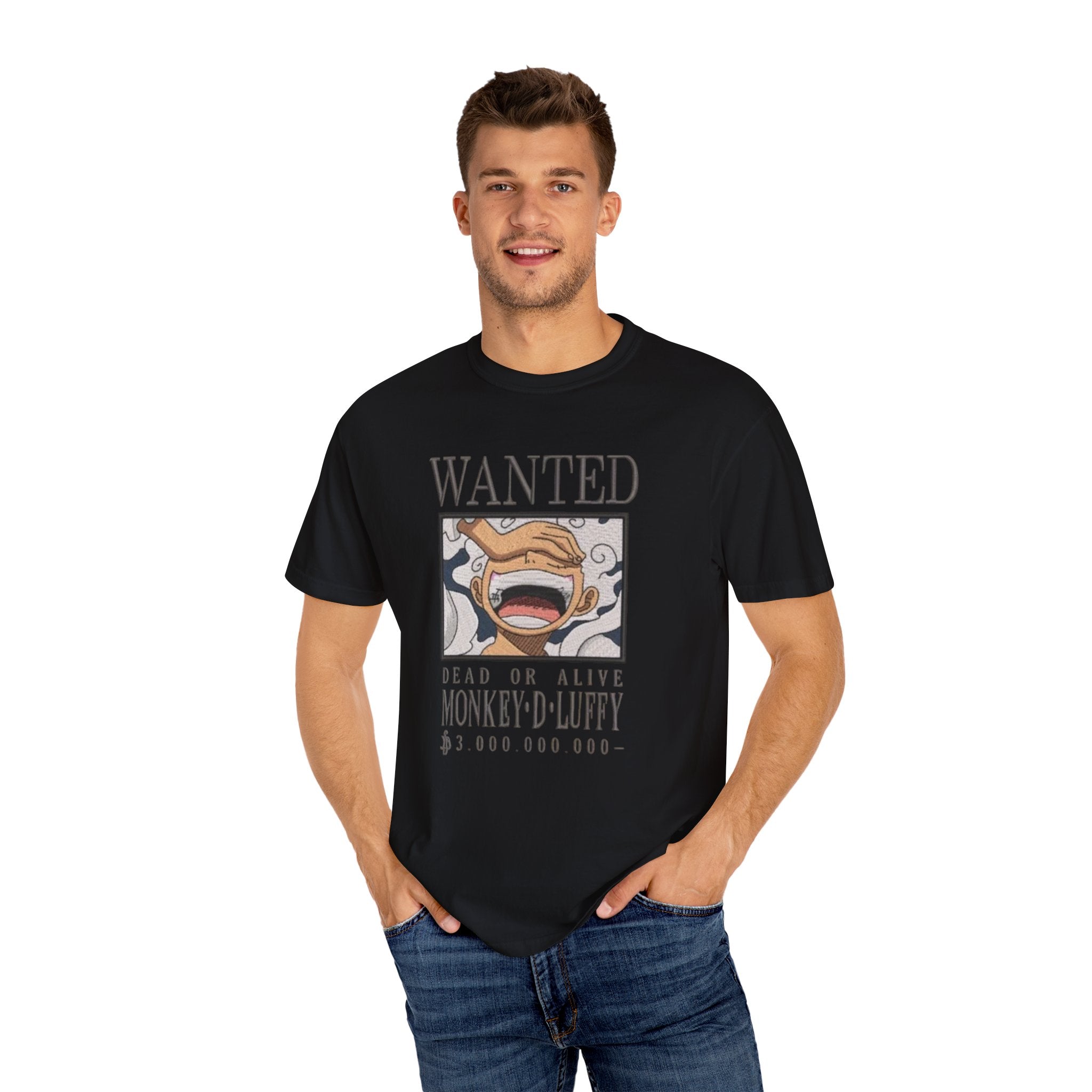 Wanted Poster T-Shirt — 'Monkey D. Luffy' Style Anime Graphic Tee